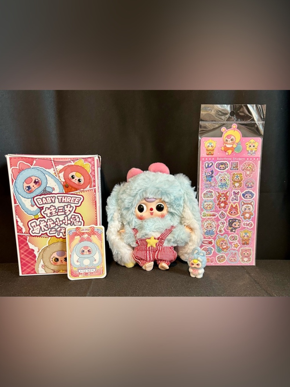 Baby Three Macaron Milk Blue Bunny V2